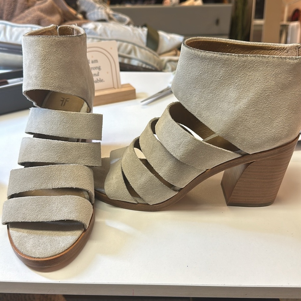 Frye heels worn once